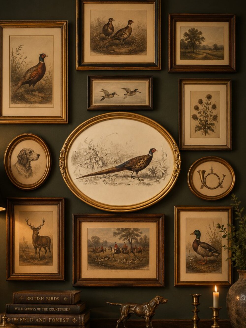 Vintage Oval Ornate Framed Pheasant Wall Art Print - Picture 2 of 8